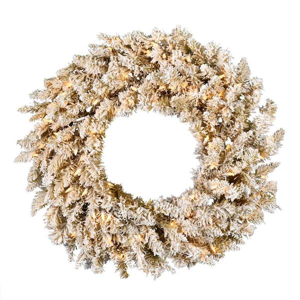30" Artificial Frosted Gold 100 Warm White Lights
