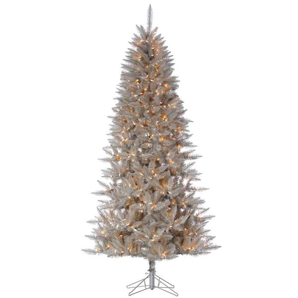 3.5' x 28" Platinum Fir 150 Warm White Lights