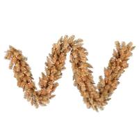Vickerman 9' x 14" Artificial Gold Fir Garland 100 Clear Lights
