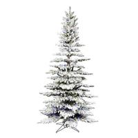 Vickerman 3.5' x 24" Artificial Flocked Stratton Pine 660 Multi-Color Lights