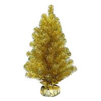 Vickerman 2' x 16" Gold Tinsel Tree