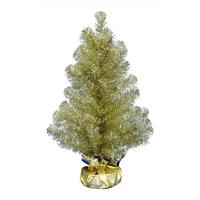Vickerman 2' x 16" Champagne Tinsel Tree