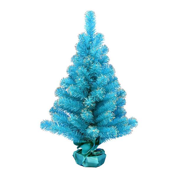 2' x 16" Sky Blue Tinsel Tree 