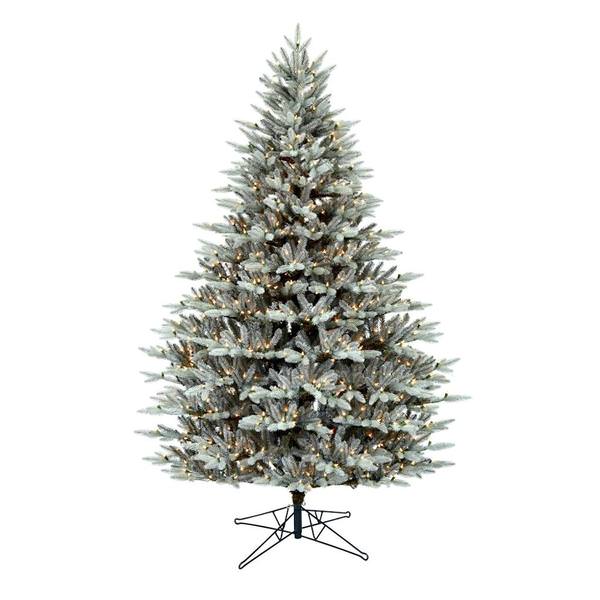 3.5' x 28" Artificial Douglas Blue Fir 200 Clear Lights