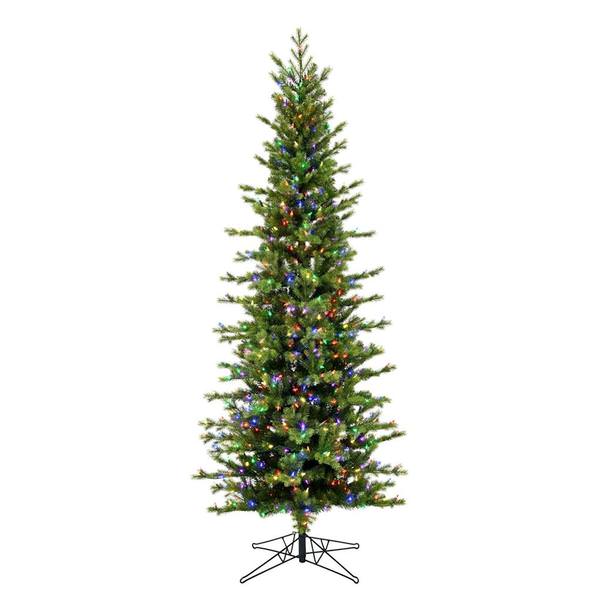 10' x 49" Artificial Moutauk Pencil Pine 1,350 Multi-Color Lights