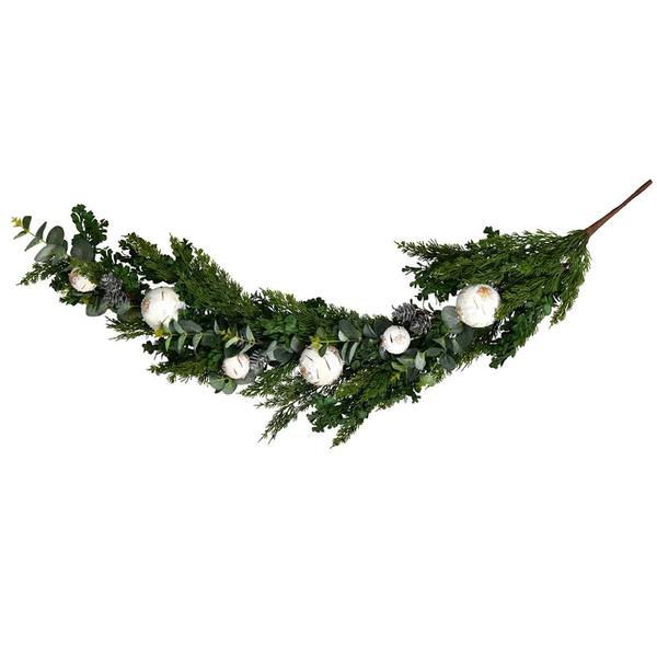 48" Artificial Green Cypress Blend Garland
