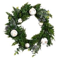Vickerman 22" Artificial Green Cypress Blend Wreath