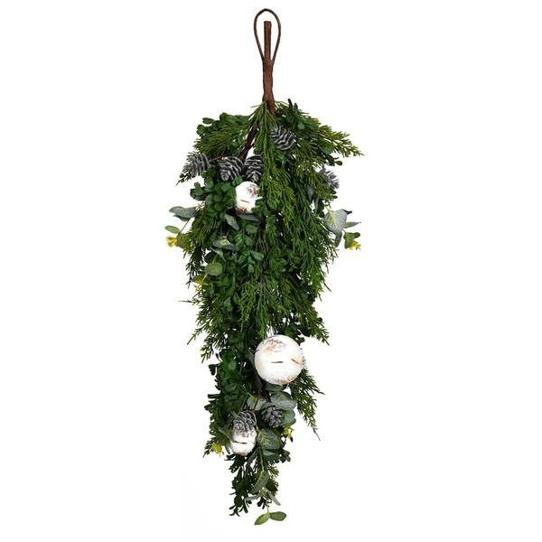 32" Artificial Green Cypress Blend Teardrop