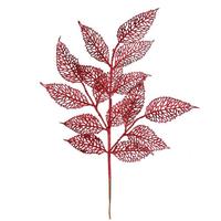 Vickerman 22" Burgundy Glitter Bay Leaf Lace Spray (12 pack)