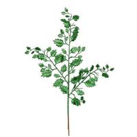 Vickerman 27" Green Glitter Holly Leaf Spray (12 pack)