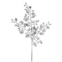 Vickerman 27" Silver Glitter Holly Leaf Spray (12 pack)