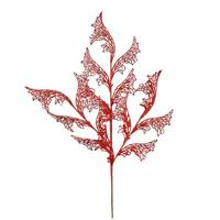 Vickerman 27" Red Glitter Coral Bell Lace Spray (12 pack)