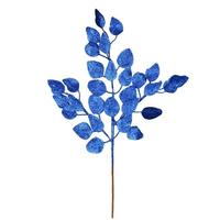 Vickerman 21" Blue Glitter Ash Leaf Spray (12 pack)