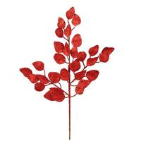 Vickerman 21" Red Glitter Ash Leaf Spray (12 pack)