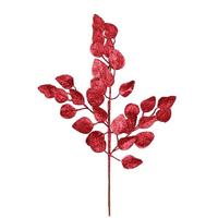 Vickerman 21" Burgundy Glitter Ash Leaf Spray (12 pack)