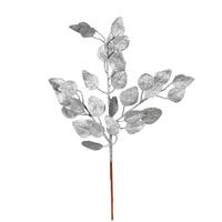 Vickerman 21" Silver Glitter Ash Leaf Spray (12 pack)