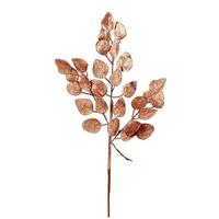 Vickerman 21" Rose Gold Glitter Ash Leaf Spray (12 pack)