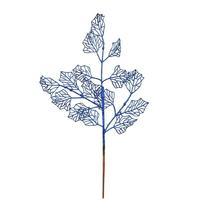 Vickerman 21" Blue Glitter Holly Leaf Lace Spray (12 pack)