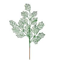 Vickerman 21" Green Glitter Holly Leaf Lace Spray (12 pack)