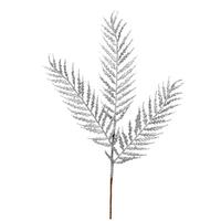 Vickerman 21" Silver Glitter Fern Spray (12 pack)