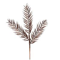 Vickerman 21" Chocolate Glitter Fern Spray (12 pack)
