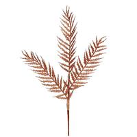 Vickerman 21" Rose Gold Glitter Fern Spray (12 pack)