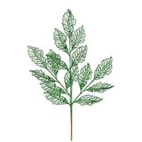 Vickerman 21" Green Glitter Coleus Leaf Lace Spray (12 pack)
