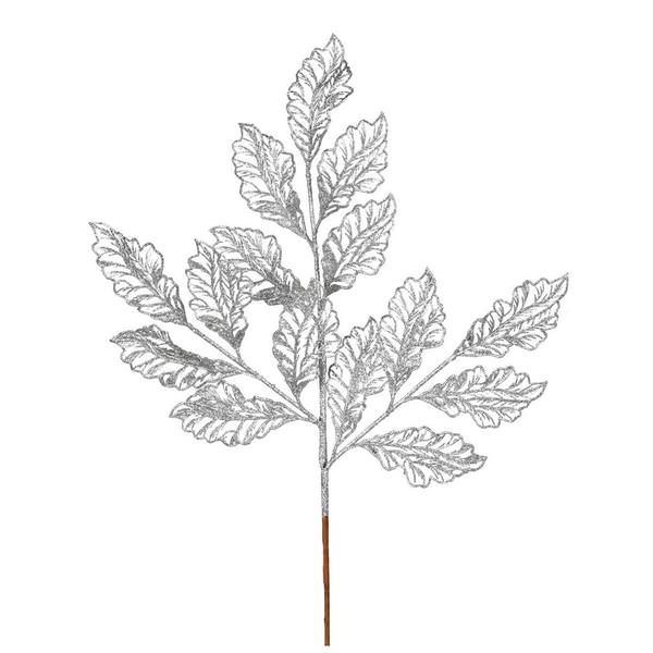 21" Silver Glitter Coleus Leaf Lace Spray (12 pack)