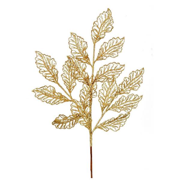 21" Gold Glitter Coleus Leaf Spray (12 pack)