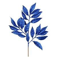 Vickerman 21" Blue Glitter Bay Leaf Spray (12 pack)
