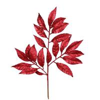 Vickerman 21" Burgundy Glitter Bay Leaf Spray (12 pack)