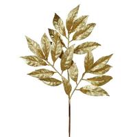 Vickerman 21" Gold Glitter Bay Leaf Spray Christmas Decoration (12 Pack)