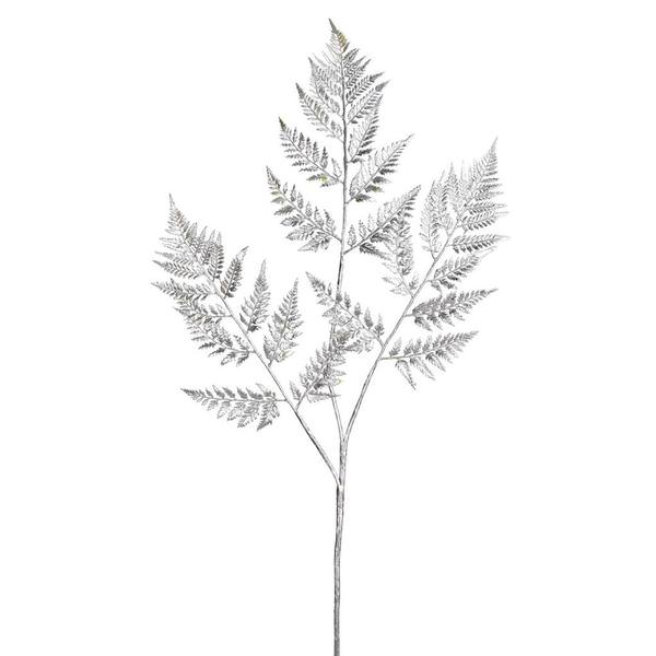 42" Silver Shiny Fern Spray Christmas Decoration (2 Pack)