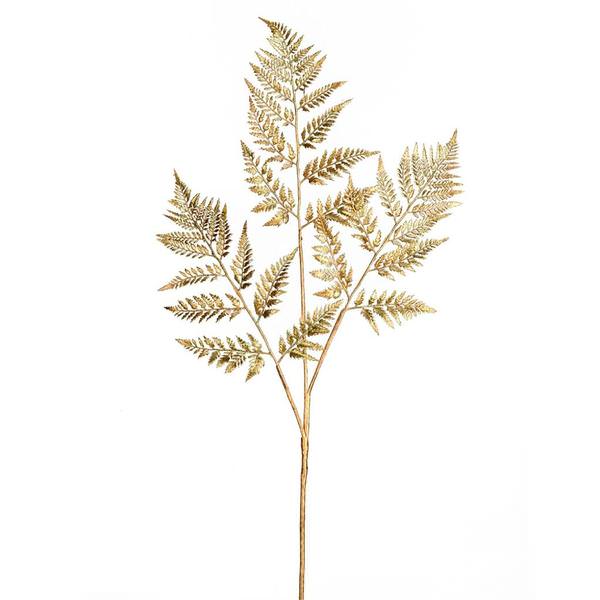 42" Gold Shiny Fern Spray Christmas Decoration (2 Pack)