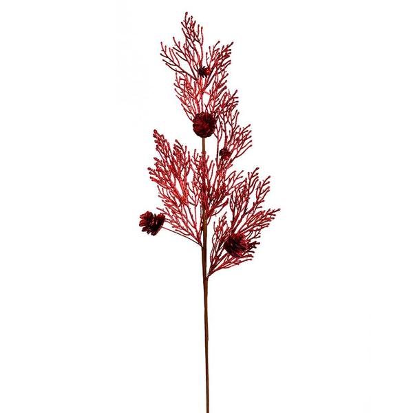 36" Red Glitter Pine Cone Spray Christmas Decoration (3 Pack)