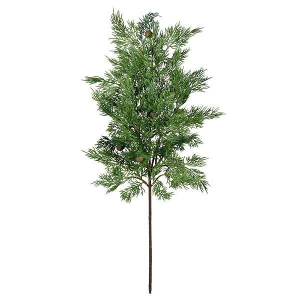 26.5" Artificial Green Stovall Cedar Pine Spray Christmas Decoration (2 Pack)