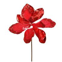 Vickerman 11" Red Magnolia Glitter Spray (6 pack)