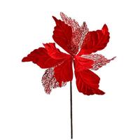 Vickerman 12" Red Velvet Poinsettia Spray (6 pack)