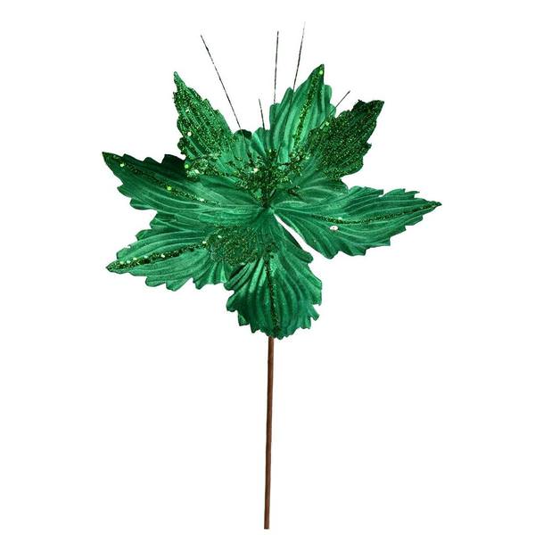 12" Green Poinsettia Spray (6 pack)