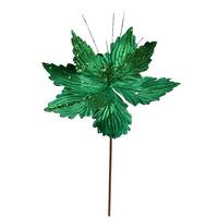 Vickerman 12" Green Poinsettia Spray (6 pack)