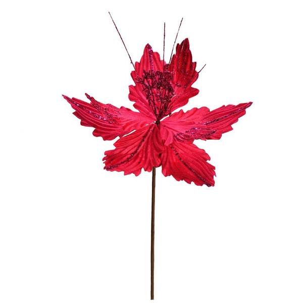 12" Berry Red Poinsettia Spray (6 pack)