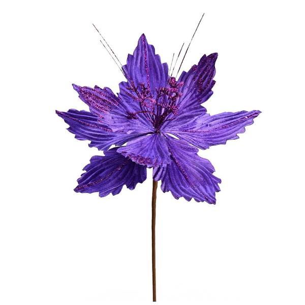 12" Purple Poinsettia Spray (6 pack)