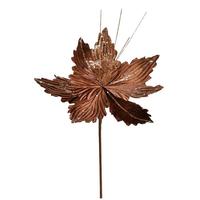 Vickerman 12" Mocha Poinsettia Spray (6 pack)