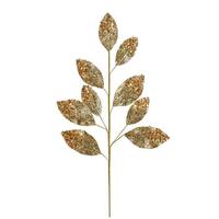 Vickerman 29" Gold Glitter Leaf Spray (6 pack)