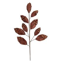 Vickerman 29" Mocha Glitter Leaf Spray (6 pack)