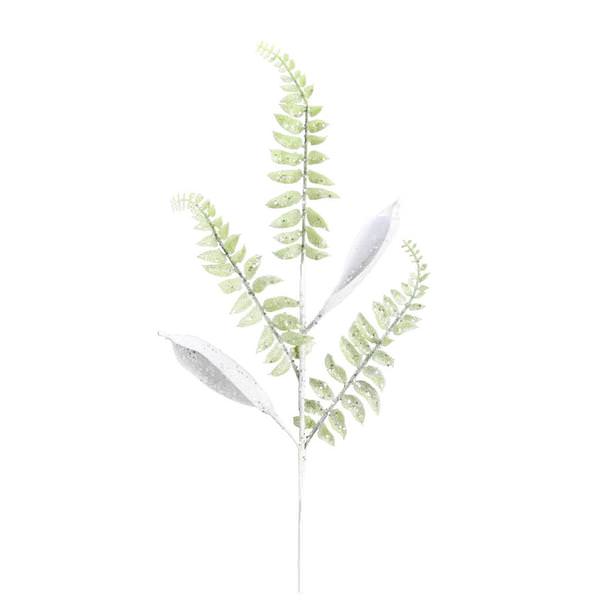 33" White Fern Leaf Spray (6 pack)