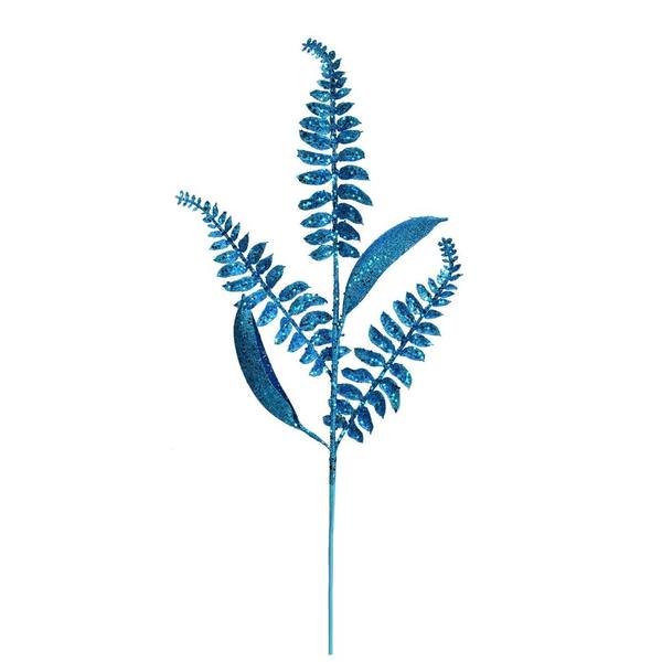 33" Turquoise Fern Leaf Spray (6 pack)