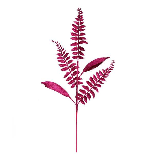 33" Berry Red Fern Leaf Spray (6 pack)