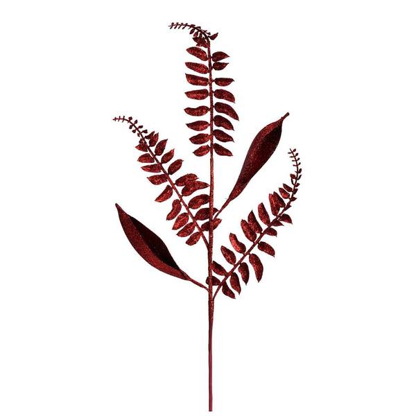 33" Burgundy Fern Leaf Spray (6 pack)