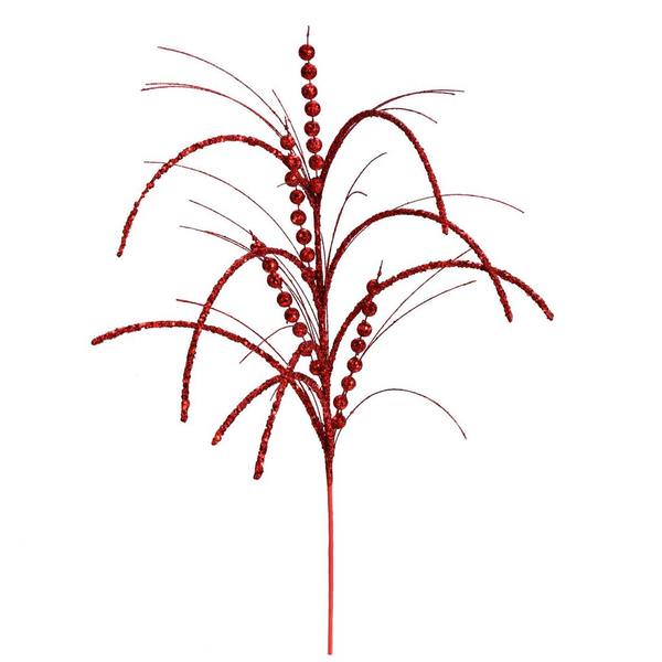 29" Red Glitter Harvest Spray (6 pack)